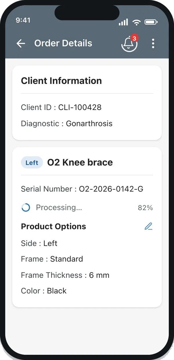 Cleo app — order details